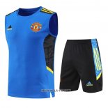 Chandal del Manchester United 2022-2023 Sin Mangas Azul