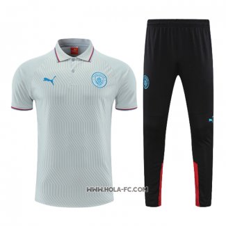 Conjunto Polo del Manchester City 2022-2023 Gris