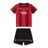 Camiseta Primera AC Milan 2023-2024 Nino