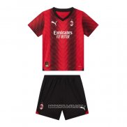 Camiseta Primera AC Milan 2023-2024 Nino