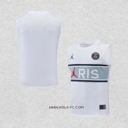 Camiseta de Entrenamiento Paris Saint-Germain 2022-2023 Sin Mangas Blanco y Gris
