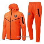 Chandal con Capucha del Paris Saint-Germain 2022-2023 Naranja