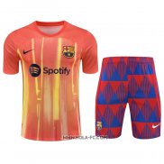 Chandal del Barcelona 2023-2024 Manga Corta Naranja - Pantalon Corto