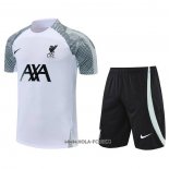 Chandal del Liverpool 2022-2023 Manga Corta Blanco - Pantalon Corto