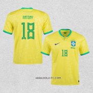 Camiseta Primera Brasil Jugador Antony 2022