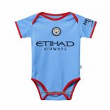 Camiseta Primera Manchester City 2022-2023 Bebe