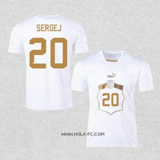 Camiseta Segunda Serbia Jugador Sergej 2022