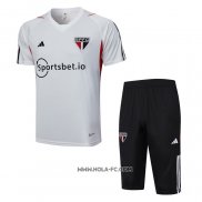 Chandal del Sao Paulo 2023-2024 Manga Corta Gris - Pantalon Corto