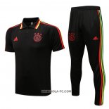 Conjunto Polo del Ajax 2022-2023 Negro