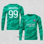 Camiseta Paris Saint-Germain Jugador Portero Donnarumma 2023-2024 Manga Larga Verde