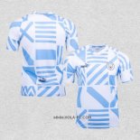 Camiseta Pre Partido del Manchester City 2022 Azul y Blanco