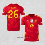 Camiseta Primera Espana Jugador Pedri 2024