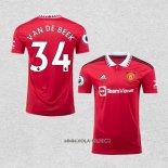 Camiseta Primera Manchester United Jugador Van De Beek 2022-2023