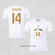 Camiseta Segunda Serbia Jugador Zivkovic 2022