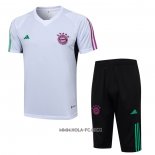 Chandal del Bayern Munich 2023-2024 Manga Corta Blanco - Pantalon Corto