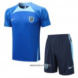 Chandal del Inglaterra 2022-2023 Manga Corta Azul - Pantalon Corto