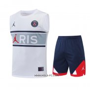 Chandal del Paris Saint-Germain 2022-2023 Sin Mangas Blanco y Gris