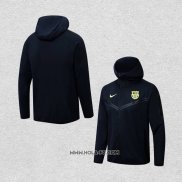 Chaqueta con Capucha del Barcelona 2022-2023 Azul