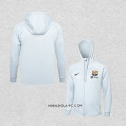 Chaqueta con Capucha del Barcelona 2023-2024 Blanco