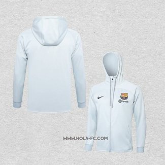 Chaqueta con Capucha del Barcelona 2023-2024 Blanco