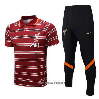 Conjunto Polo del Liverpool 2022-2023 Rojo