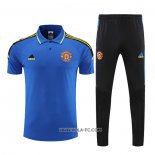 Conjunto Polo del Manchester United 2022-2023 Azul