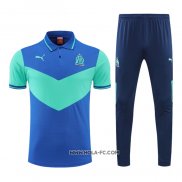 Conjunto Polo del Olympique Marsella 2022-2023 Azul y Verde