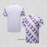 Camiseta Polo del Real Madrid 2022-2023 Blanco y Purpura