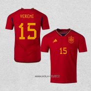 Camiseta Primera Espana Jugador Yeremi 2022