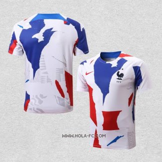 Camiseta de Entrenamiento Francia 2022-2023 Blanco Rojo Azul