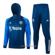 Chandal de Sudadera del Manchester United 2023-2024 Azul