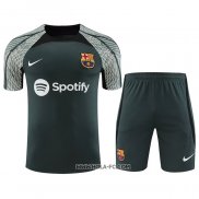 Chandal del Barcelona 2023-2024 Manga Corta Verde - Pantalon Corto