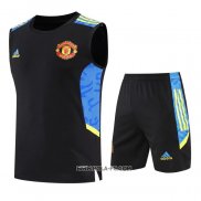 Chandal del Manchester United 2022-2023 Sin Mangas Azul