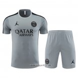 Chandal del Paris Saint-Germain Jordan 2023-2024 Manga Corta Gris - Pantalon Corto