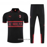 Conjunto Polo del AC Milan 2022-2023 Negro