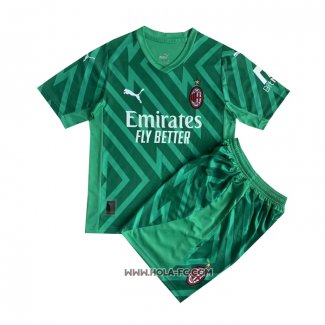 Camiseta AC Milan Portero 2023-2024 Nino Verde