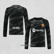 Camiseta Barcelona Portero 2023-2024 Manga Larga Negro