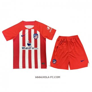 Camiseta Primera Atletico Madrid 2023-2024 Nino