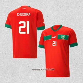 Camiseta Primera Marruecos Jugador Cheddira 2022