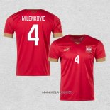 Camiseta Primera Serbia Jugador Milenkovic 2022