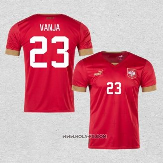 Camiseta Primera Serbia Jugador Vanja 2022