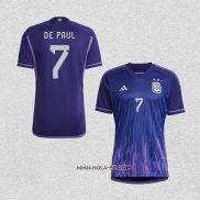 Camiseta Segunda Argentina Jugador De Paul 2022