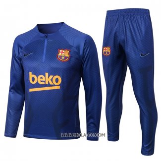 Chandal de Sudadera del Barcelona 2022-2023 Azul