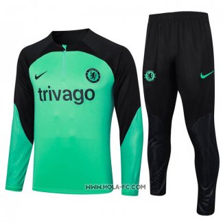 Chandal de Sudadera del Chelsea 2023-2024 Nino Verde