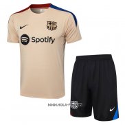 Chandal del Barcelona 2024-2025 Manga Corta Amarillo - Pantalon Corto