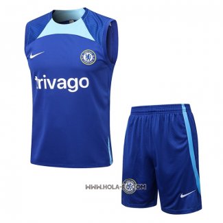 Chandal del Chelsea 2022-2023 Sin Mangas Azul Oscuro