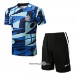 Chandal del Inter Milan 2022-2023 Manga Corta Azul - Pantalon Corto