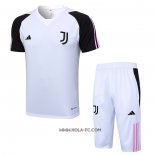 Chandal del Juventus 2023-2024 Manga Corta Blanco - Pantalon Corto