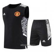 Chandal del Manchester United 2022-2023 Sin Mangas Negro