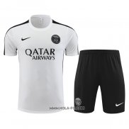 Chandal del Paris Saint-Germain 2023-2024 Manga Corta Blanco - Pantalon Corto